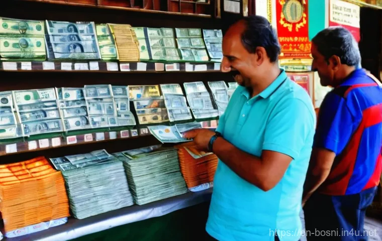 보스니아에서 환전하는 방법 - **Prompt:** A diverse group of travelers, one in their late 20s and another in their mid-40s, both d...